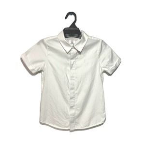 Jacadi Paris boy’s short sleeve dress shirt W/ Flower Accent @ Collar Size 8